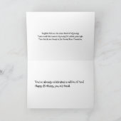 "Ne soyez pas" carte d'anniversaire Petrified (Intérieur)