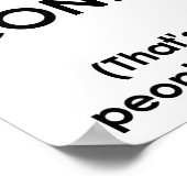 Ne soyez pas condescendant Poster drôle (Coin)