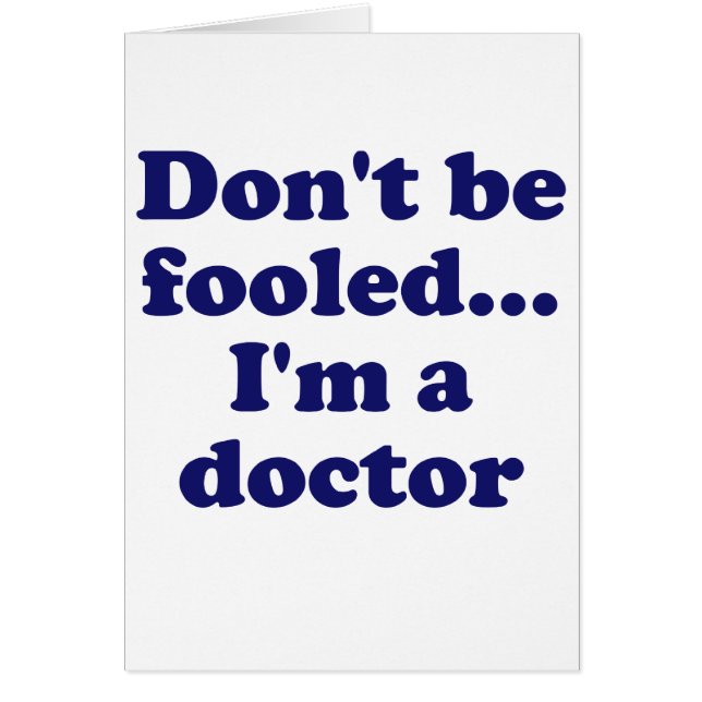 Ne soyez pas dupé… Im un docteur (Devant)