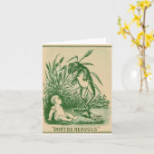 Ne soyez pas la grenouille nerveux et la carte de (Fleur jaune)