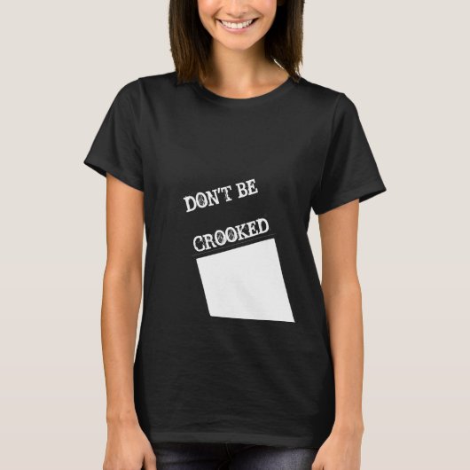 Ne soyez pas tordu, citez le t-shirt femme noire (Devant)