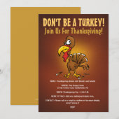 Ne soyez pas une invitation drôle de thanksgiving (Devant / Derrière)