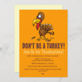 Ne soyez pas une invitation drôle de thanksgiving (Devant / Derrière)