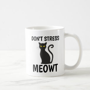 NE STRESS PAS MEOWT CAFÉ MUGS