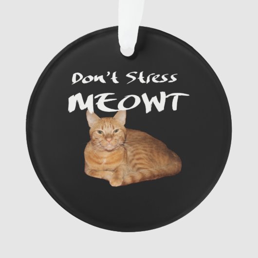Ne stress pas Meowt - Orange Chat me stress Out (devant)