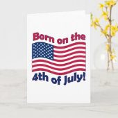 Né sur la carte de voeux 4 juillet (Fleur jaune)