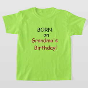 NÉ sur le T-shirt d'anniversaire de grand-mère pou