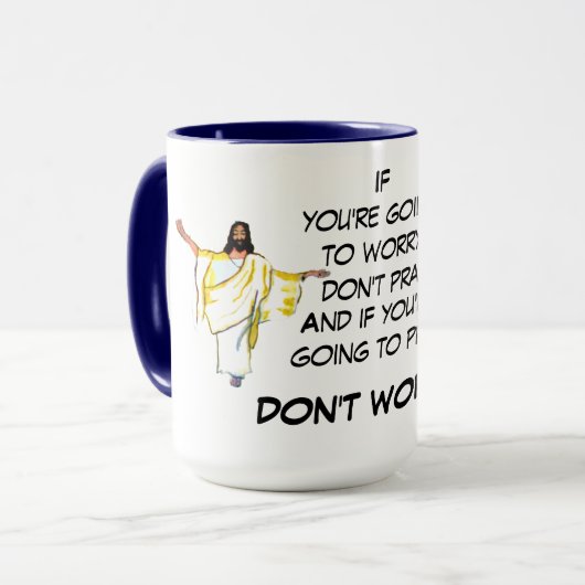 NE T'INQUIÈTE PAS PRAY MUG (Devant gauche)