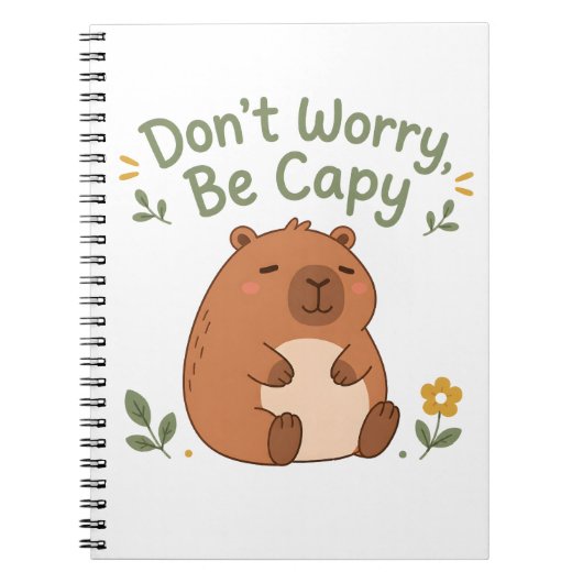 Ne t'inquiète pas, sois capy - Cahier Capybara Mig (Devant)