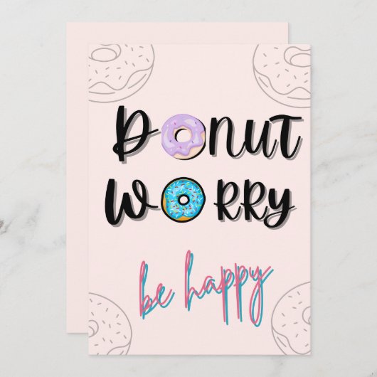 Ne T'Inquiète Pas, Sois Heureuse Invitation (Devant / Derrière)