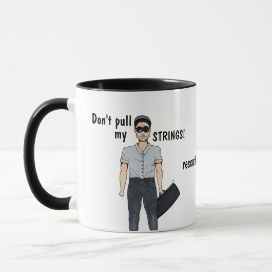 Ne tire pas mes cordes ! Mug (Gauche)