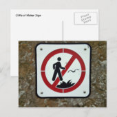 Ne tombez pas de la carte postale Cliff (Devant / Derrière)