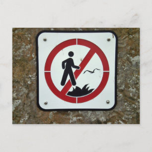 Ne tombez pas de la carte postale Cliff