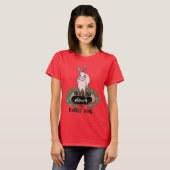 Ne tombez pas sur le trou de lapin, T-shirt rouge (Devant entier)