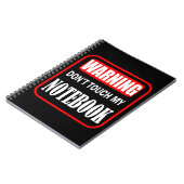 ne touchez pas à mon carnet (Côté gauche)