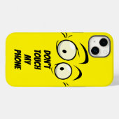 Ne touchez pas au téléphone coque ipad jaune et pe (Verso (horizontal))