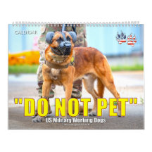 “NE TOUCHEZ PAS” - Calendrier des chiens militaire