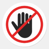 Ne touchez pas les autocollants avec un signe inte (Devant)