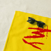 "NE TOUCHEZ PAS MA SERVIETTE DE PLAGE !" Jaune et (En situation)