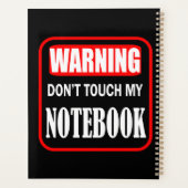 ne touchez pas mon cahier (Dos)