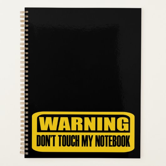 ne touchez pas mon cahier (Devant)