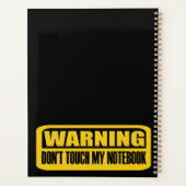 ne touchez pas mon cahier (Dos)