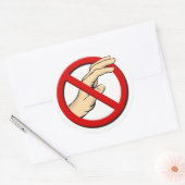 Ne Touchez pas Sticker rond (Enveloppe)