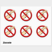 Ne Touchez pas Sticker rond (Feuille)