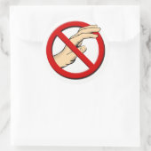 Ne Touchez pas Sticker rond (Sac)