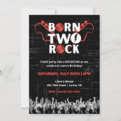 Né Two Rock Deuxième Invitation Anniversaire (Devant)