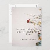 Ne voulez pas de la chance Inspiration carte posta (Devant / Derrière)