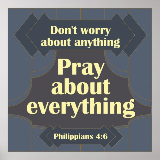 Ne vous inquiétez de rien Philippians 4:6 Poster (Devant)