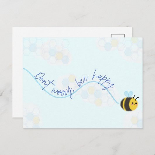 Ne vous inquiétez pas, carte postale heureuse (Devant / Derrière)