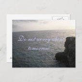 Ne Vous Inquiétez Pas De Demain Carte Postale (Devant / Derrière)