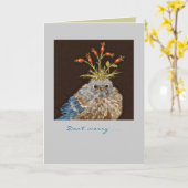 Ne vous inquiétez pas de la carte des oiseaux bleu (Fleur jaune)