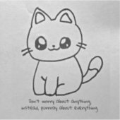 Ne vous inquiétez pas Sticker Kitty (Devant)