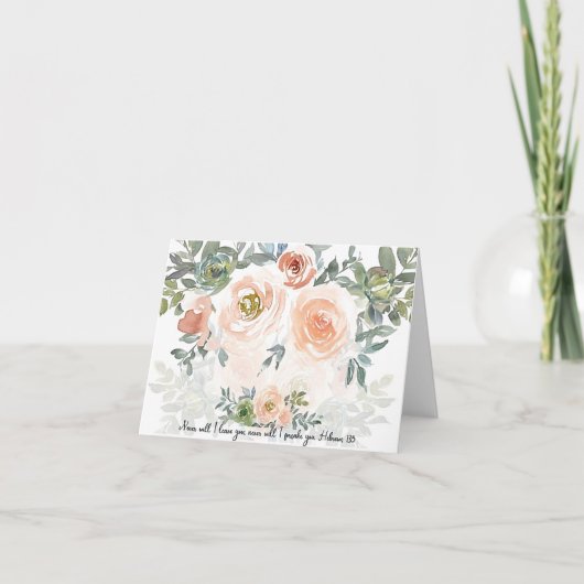 Ne vous quitte jamais Flora aquarelle rose chrétie (Devant)