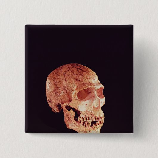 Neanderthaler ontdekt op Mt Carmel Vierkante Button 5,1 Cm (Voorkant)