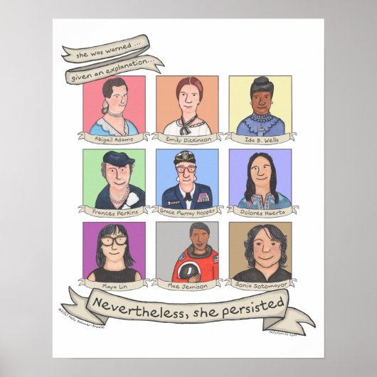 Néanmoins, Elle A Persisté 16" x 20" poster (Devant)