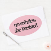 néanmoins elle a persisté autocollant (Enveloppe)