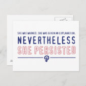 Néanmoins, elle a persisté dans la carte postale (Devant / Derrière)