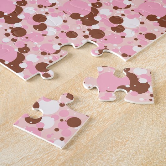 Neapolitaan Stippen 01-Lt roze-JIGSAW PUZZLE Legpuzzel (Zijkant)