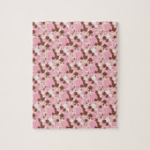 Neapolitaan Stippen 01-Lt roze-JIGSAW PUZZLE Legpuzzel (Verticaal)