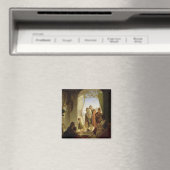 Neapolitan bagpipe player in wintry Rome, 1833 Magneet (Insitu (Vaatwasser))