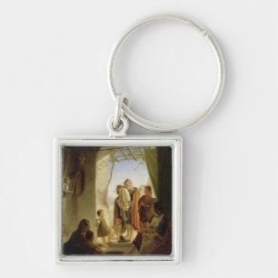 Neapolitan bagpipe player in wintry Rome, 1833 Sleutelhanger