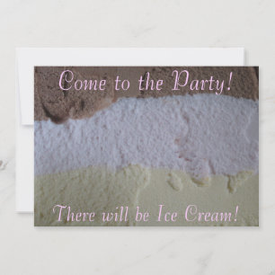 Neapolitan "Er zal Ice Cream"-partij uitnodigen Kaart