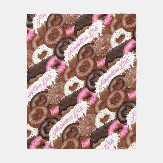 Neapolitan-Girls-Donuts Fleece Deken (Voorkant)