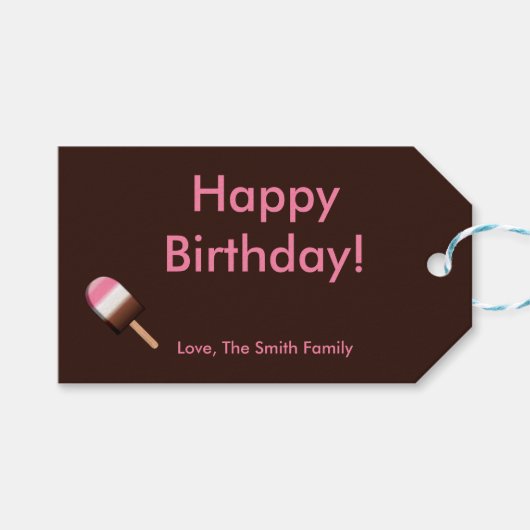 Neapolitan Ice Cream Bars 2-GIFT LABELS Cadeaulabel (Voorkant (Horizontaal))