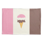 Neapolitan Ice Cream Cone Kussensloop (Achterkant)