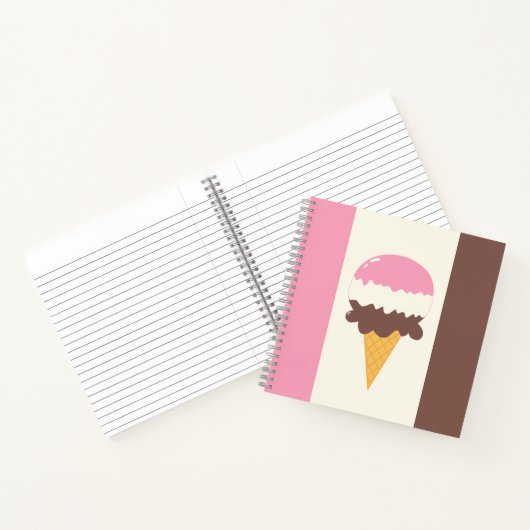 Neapolitan Ice Cream Cone Notitieboek (Binnen)